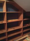 Built in sapele shelves